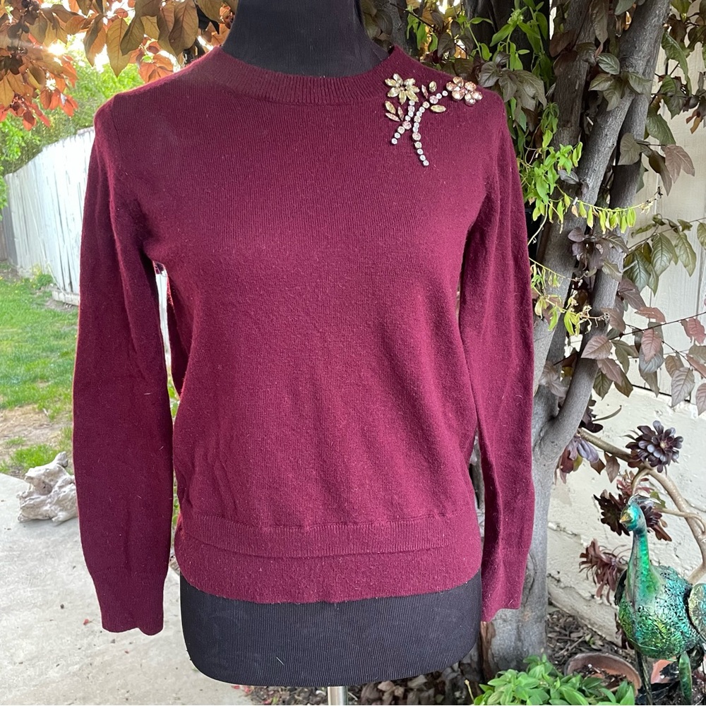 KATE SPADE SWEATER w/GLASS RHINESTONE EMBELLISHMENT‎ size Medium